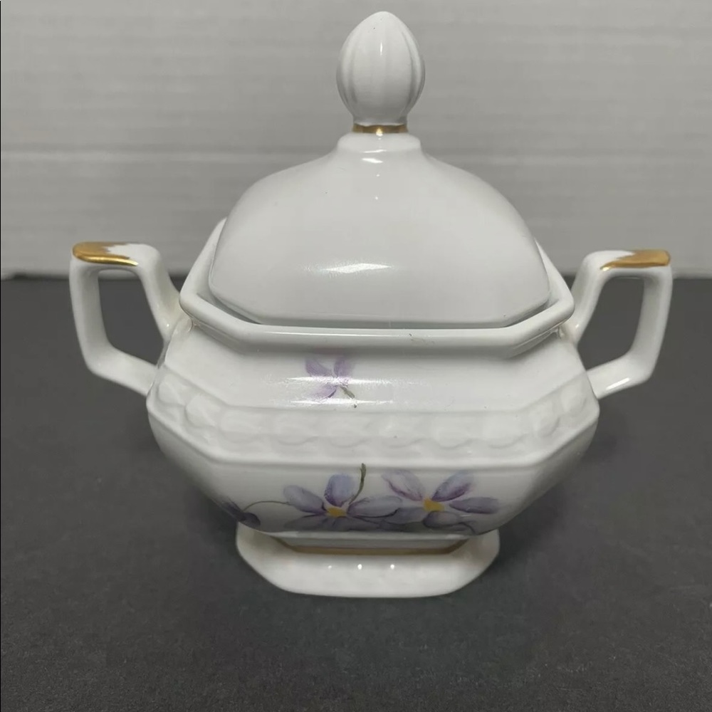 SELTMANN WEIDEN Bavaria W Germany Blue ANDREA 4 1/4"h Sugar Bowl w Lid